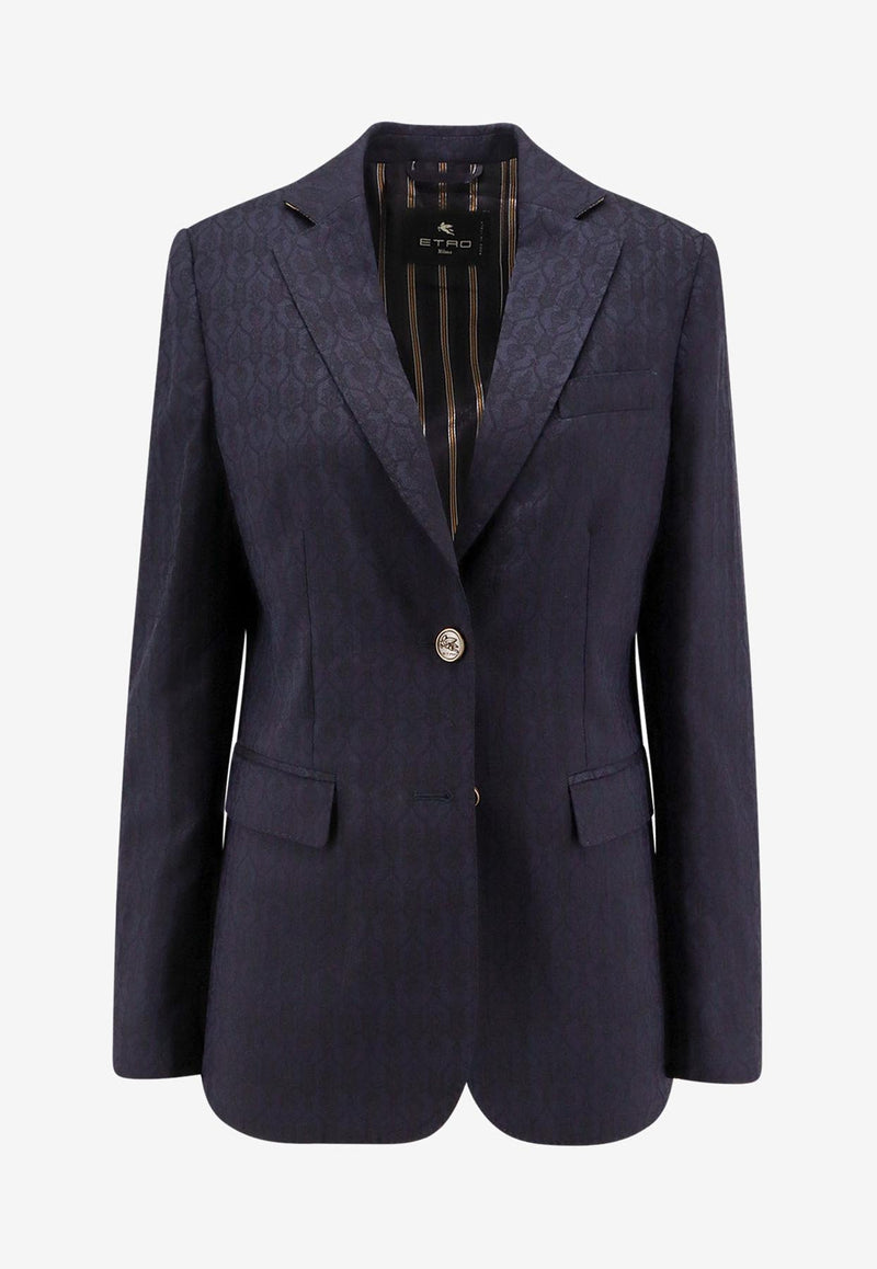 Etro Single-Breasted Jacquard Wool Blazer Blue WRCA003499TJ248B0665_Blue_29848457