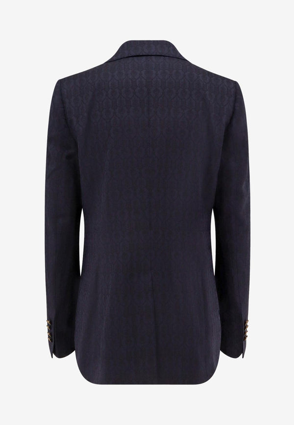 Etro Single-Breasted Jacquard Wool Blazer Blue WRCA003499TJ248B0665_Blue_29848457