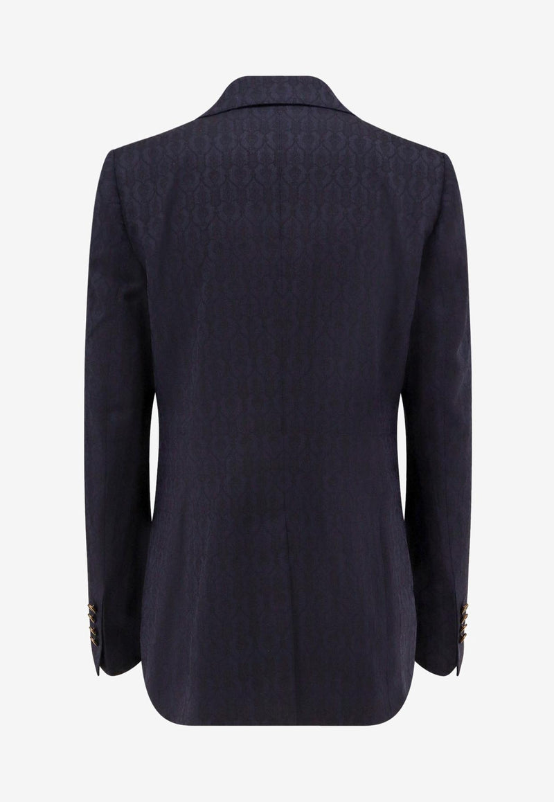 Etro Single-Breasted Jacquard Wool Blazer Blue WRCA003499TJ248B0665_Blue_29848457