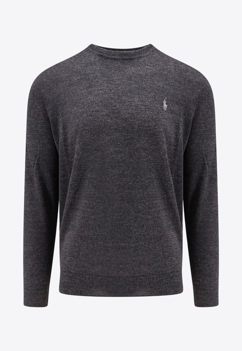 Polo Ralph Lauren Logo Wool Sweater Gray 710946143003_DARK GRANITE HTHR_29843475