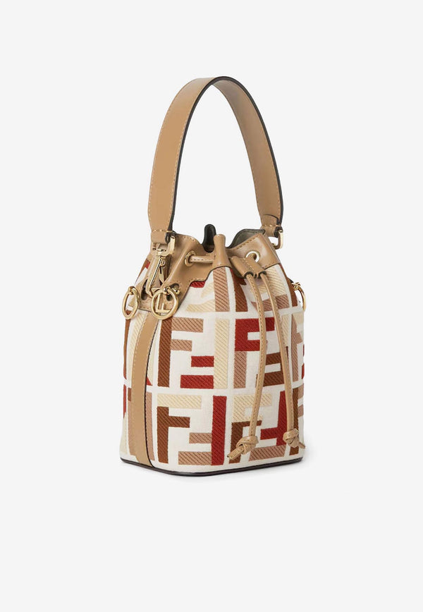 Fendi Mon Tresor FF Jacquard Bucket Bag Multicolor 8BS093AYDFF1TVK_MLC+GREZZO+OS_29854369