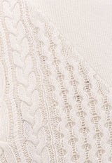 Sacai Asymmetric Cable-Knit Top Cream 2508018151_Beige_29844854