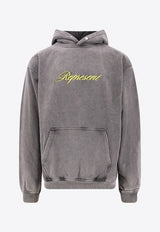 Represent Script Logo Vintage Hooded Sweatshirt Gray MLM10002847_AFTER DARK_29841093