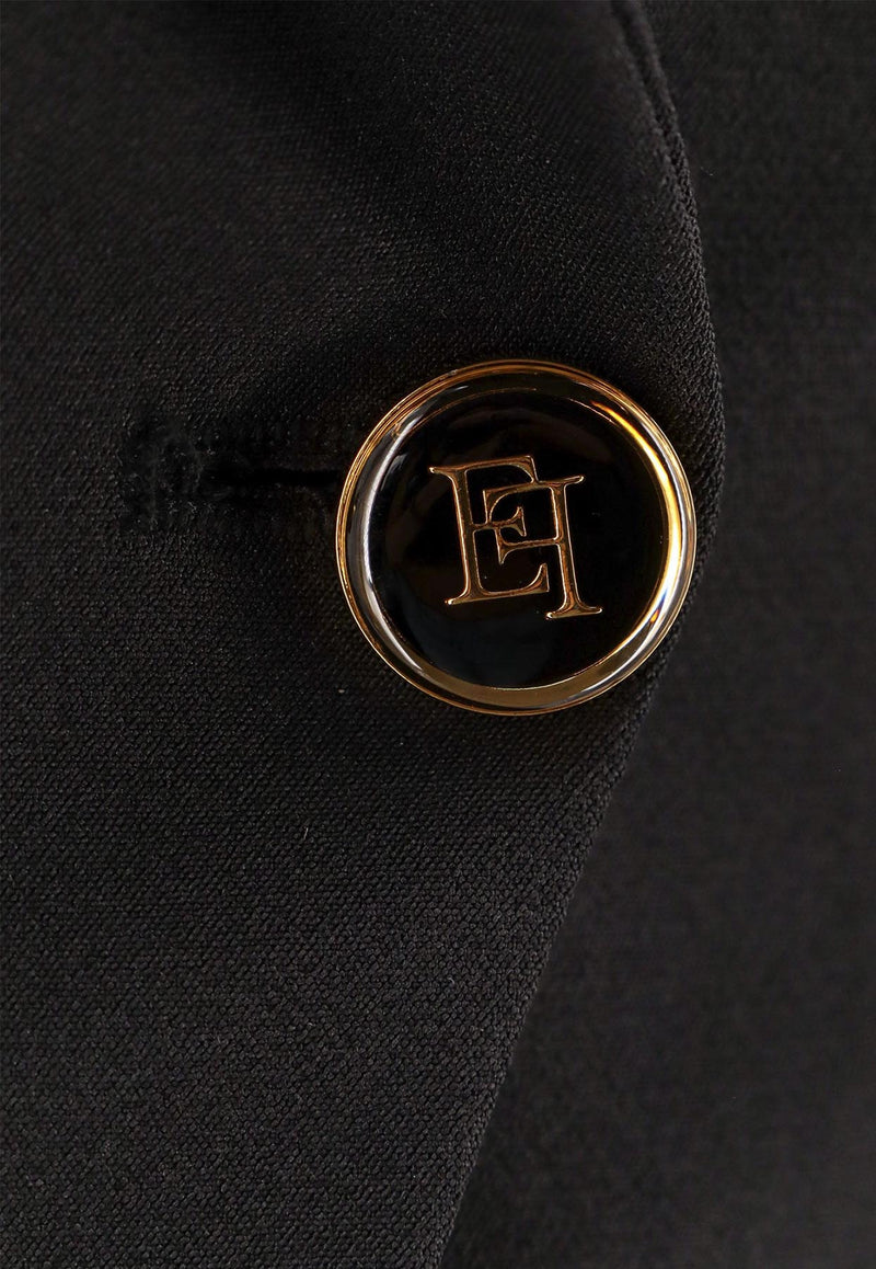 Elisabetta Franchi Double-Breasted Cropped Blazer Black GI17456E2110_Nera_29845393