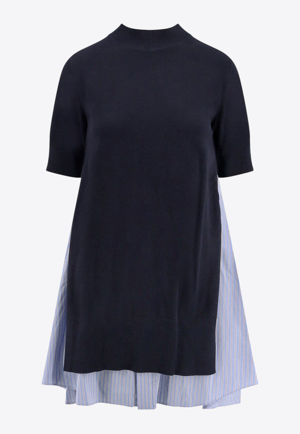 Sacai Layered Mini Dress Navy 2508010250_NAVY L BLUE STRIPE_29839942