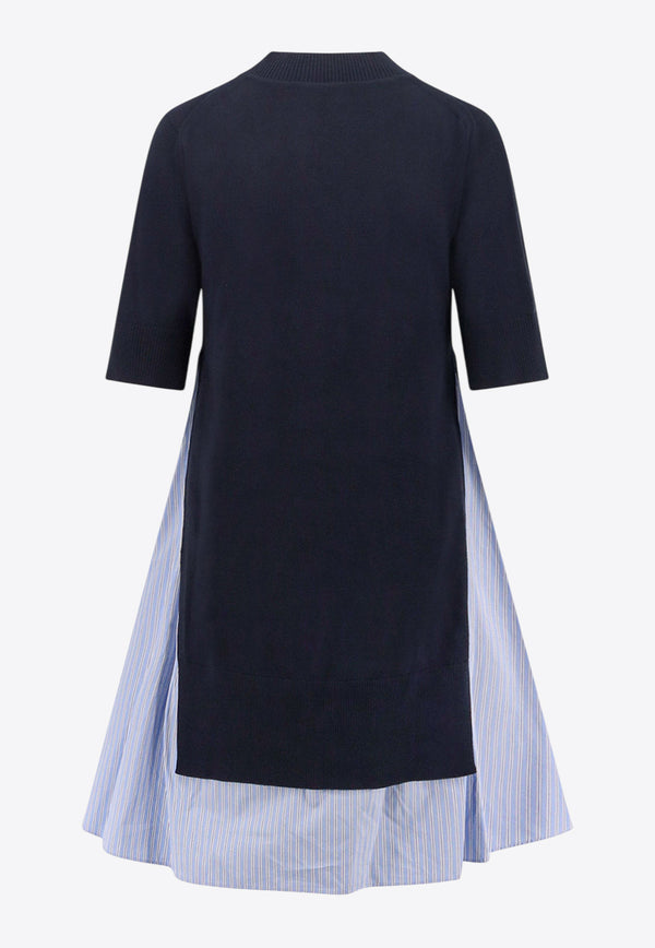 Sacai Layered Mini Dress Navy 2508010250_NAVY L BLUE STRIPE_29839942