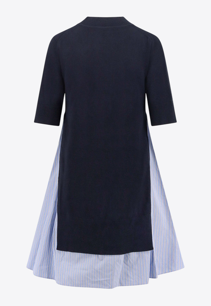 Sacai Layered Mini Dress Navy 2508010250_NAVY L BLUE STRIPE_29839942