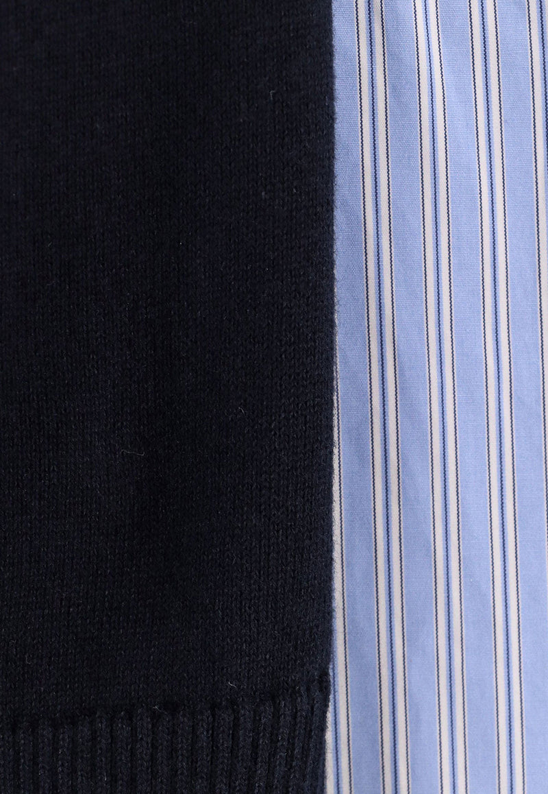 Sacai Layered Mini Dress Navy 2508010250_NAVY L BLUE STRIPE_29839942