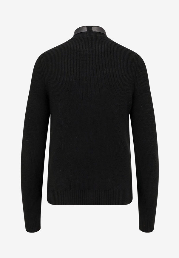 Elisabetta Franchi Wool-Blend High-Neck Sweater Black MK05S56E2110_Nera_29841449