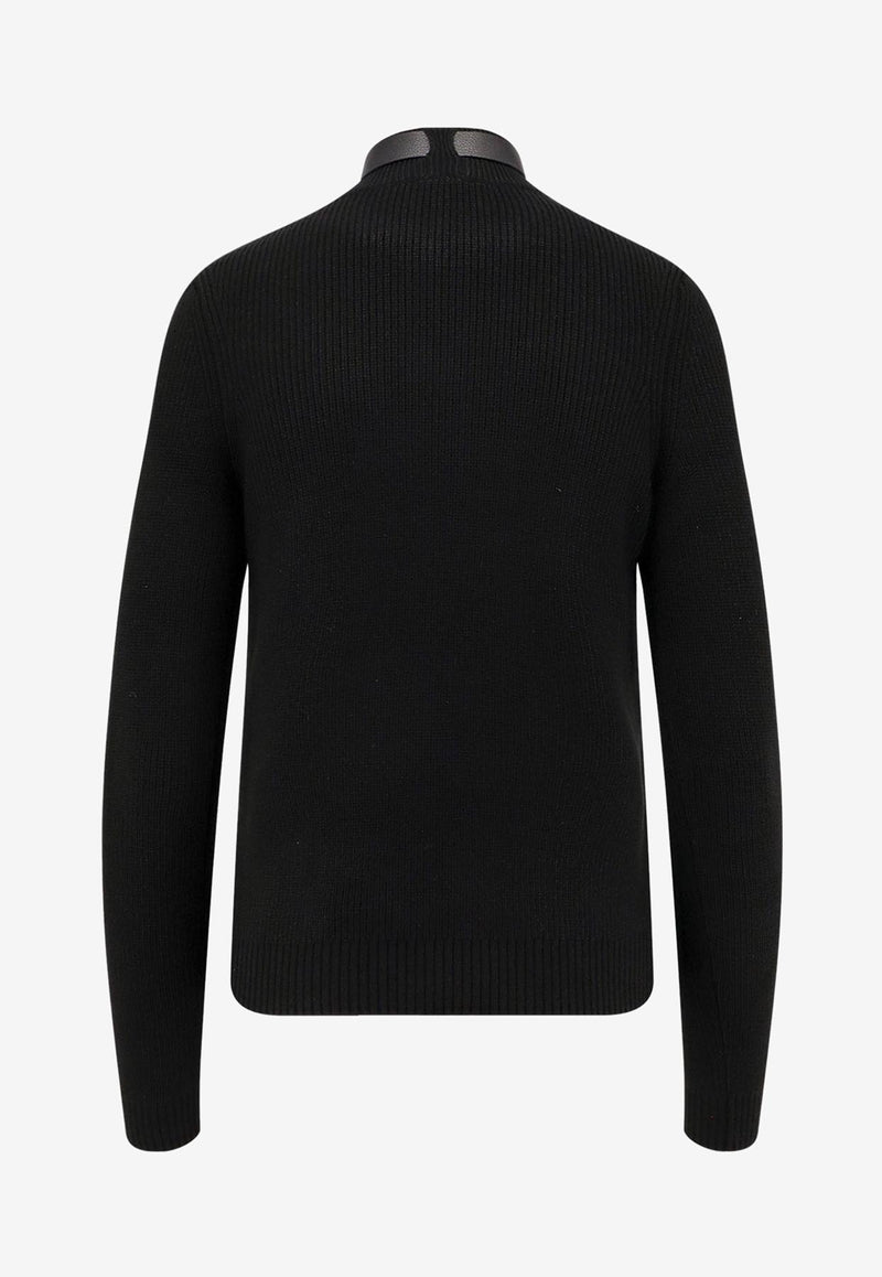 Elisabetta Franchi Wool-Blend High-Neck Sweater Black MK05S56E2110_Nera_29841449