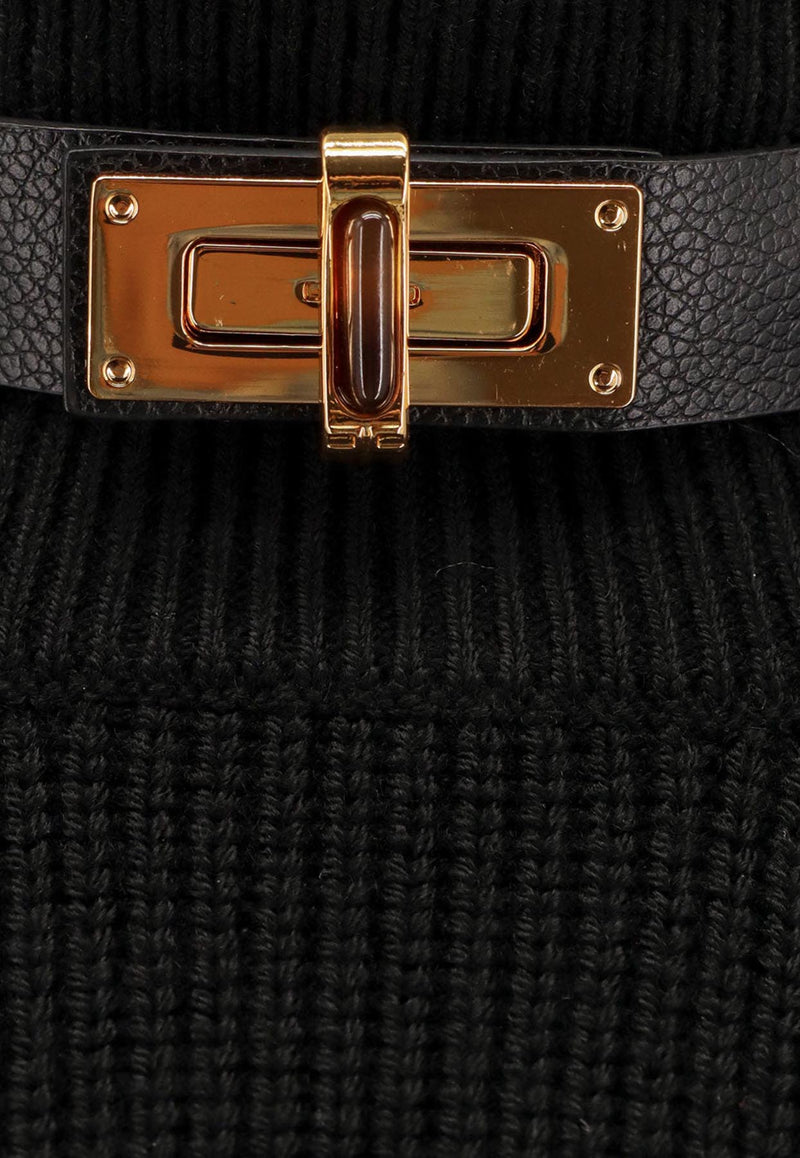 Elisabetta Franchi Wool-Blend High-Neck Sweater Black MK05S56E2110_Nera_29841449