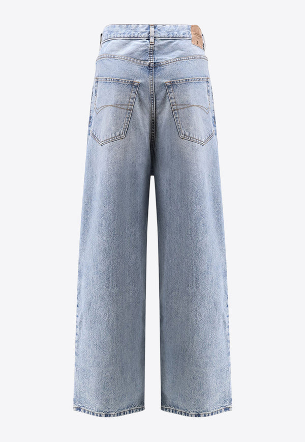 Balenciaga Faded Wide-Leg Jeans Blue 745213TRW556185_CLASSIC_29846944