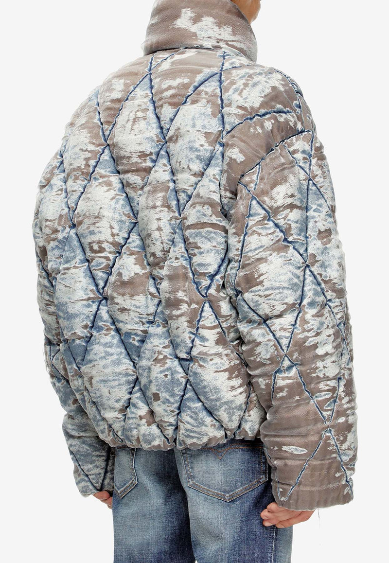 Diesel W-kons Distressed Puffer Jacket Light Blue A187620LKCP7FG_Light Blue_29847524