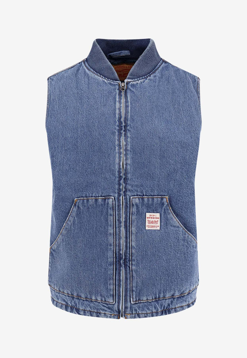 Levi's Padded Denim Vest Blue A85800000_Med indigo_29848366