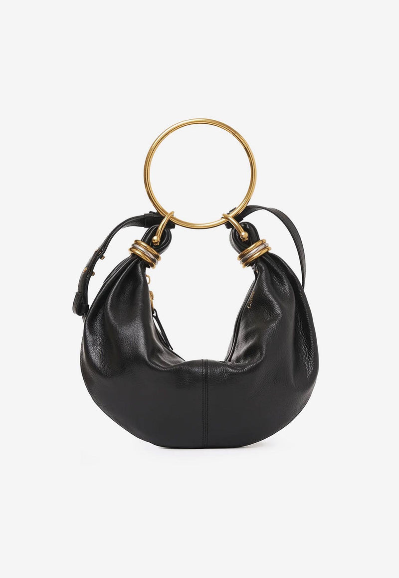 Chloé Small Bracelet Leather Top Handle Bag Black CHC24AS611N72001_Black_30005119