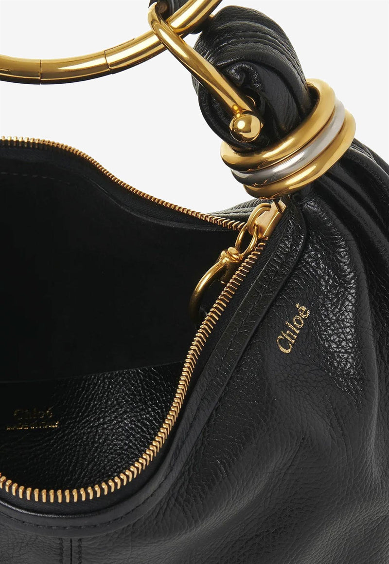 Chloé Small Bracelet Leather Top Handle Bag Black CHC24AS611N72001_Black_30005119