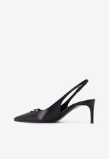 Dolce & Gabbana Lollo 60 Leather Slingback Pumps  Black CG0796A573880999_Black_29840336