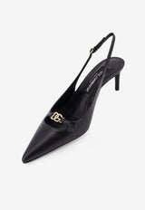 Dolce & Gabbana Lollo 60 Leather Slingback Pumps  Black CG0796A573880999_Black_29840336