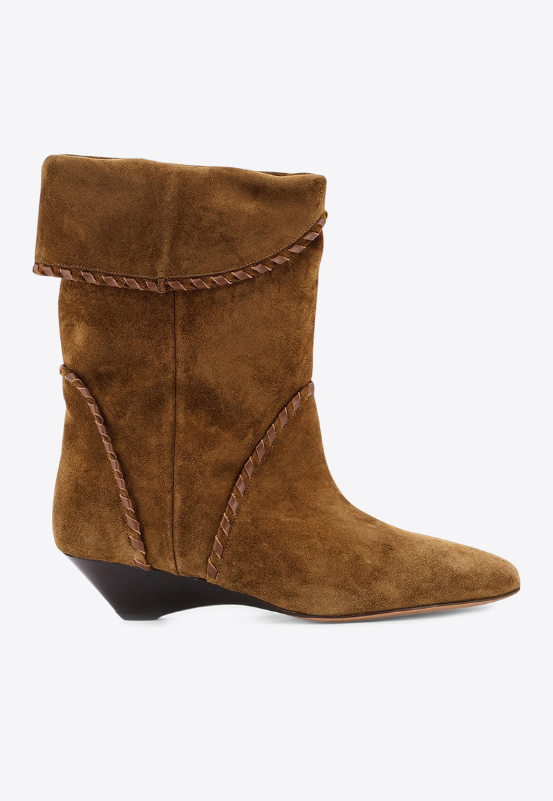 Isabel Marant Edoa Suede Ankle Boots Brown BO0211FAC3A03S50LB_Light Bronze_29842259