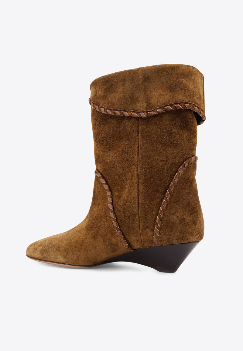 Isabel Marant Edoa Suede Ankle Boots Brown BO0211FAC3A03S50LB_Light Bronze_29842259