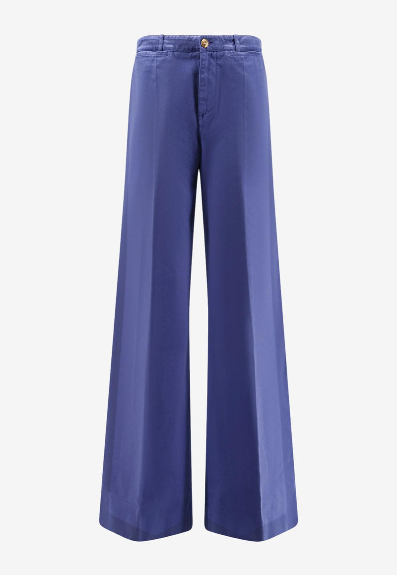 Chloé Classic Wide-Leg Pants Blue CH25SPA76365_401_DEEP BLUE_32772802