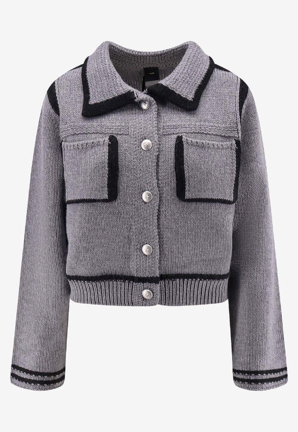 PINKO Sulcis Wool Cardigan Gray 105498A2PLIZI_Grey_29844473