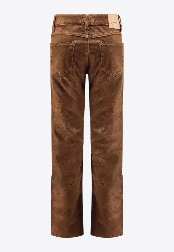Isabel Marant Etoile Kelsie Faux Leather Pants Brown PA0561FAC3B01E50TO_Brown_29847266