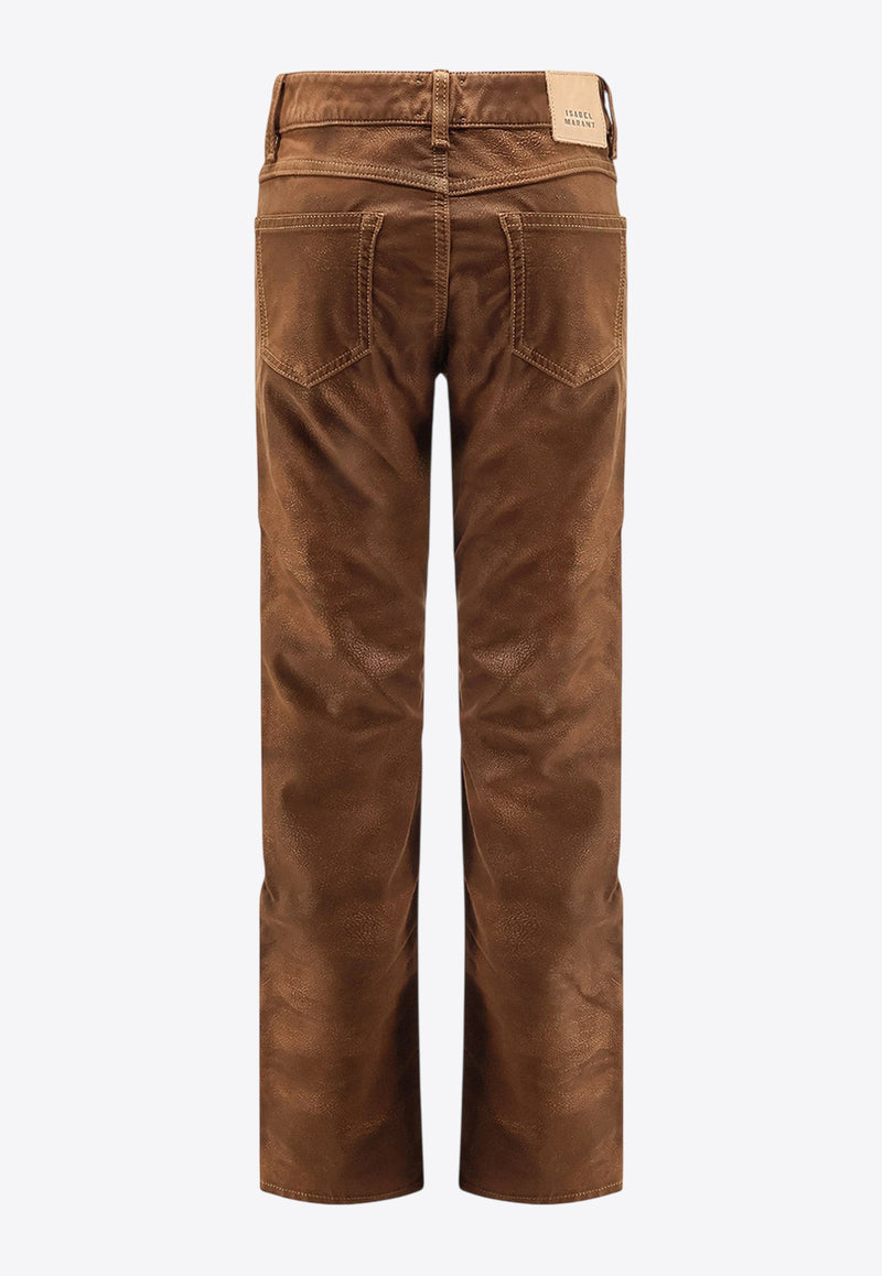 Isabel Marant Etoile Kelsie Faux Leather Pants Brown PA0561FAC3B01E50TO_Brown_29847266