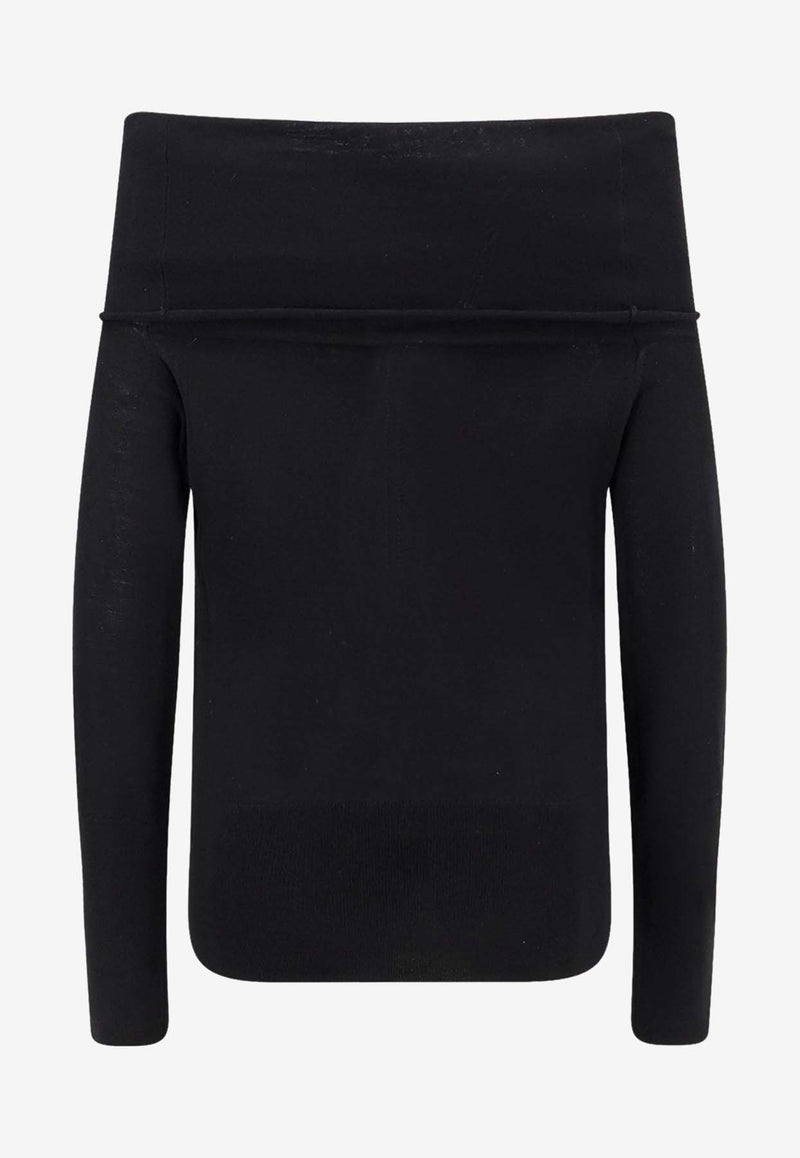 PINKO Lampedusa Off-Shoulder Knit Top Black 105416A2PUZ99_Black_29843931