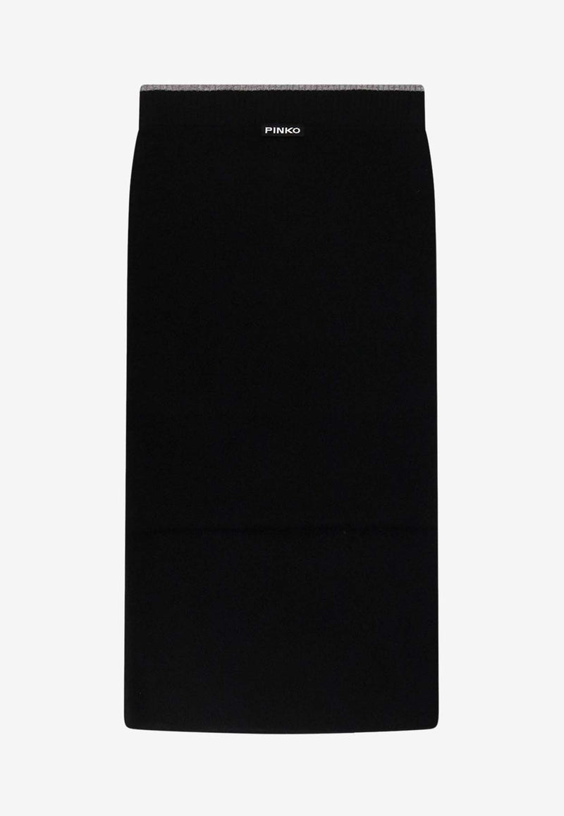PINKO Wool-Blend Midi Skirt Black 105489A2Q9Z99_Black_29840856