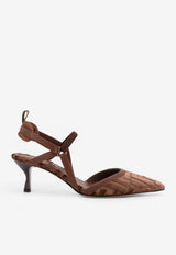 Fendi Colibrì Lite 55 FF Jacquard Slingback Pumps Brown 8J8362AOTPF1TPH_BEI.CHOCO+GIAND+CIOC_29852664