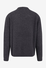 Gucci Lettering Logo Wool Sweater Gray 833499XKEYJ1043_MD GREY/BLACK_29853812