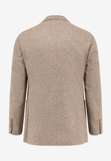 Brunello Cucinelli Double-Breasted Buttoned Blazer Brown MV4017BBDGC211_CORTECCIA_30005162