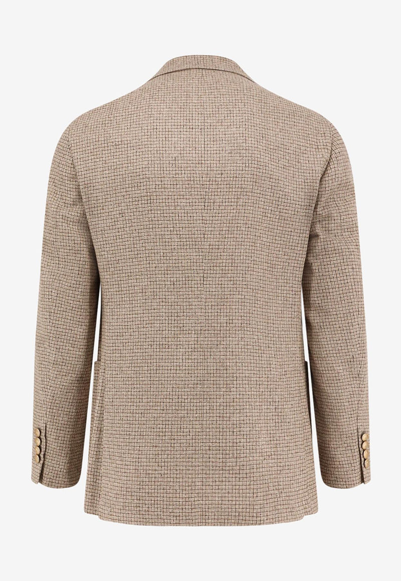 Brunello Cucinelli Double-Breasted Buttoned Blazer Brown MV4017BBDGC211_CORTECCIA_30005162