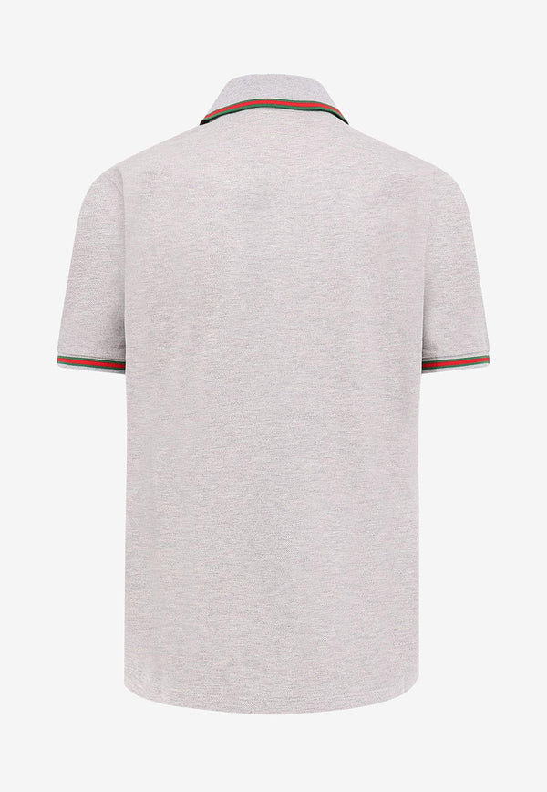 Gucci Logo Embroidered Polo T-shirt Gray 795174XJHEE1056_GREY MELANGE/MIX_29852936