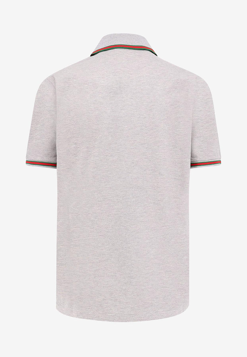 Gucci Logo Embroidered Polo T-shirt Gray 795174XJHEE1056_GREY MELANGE/MIX_29852936