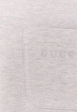 Gucci Logo Embroidered Polo T-shirt Gray 795174XJHEE1056_GREY MELANGE/MIX_29852936