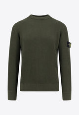 Stone Island Logo Patch Ribbed Sweater Green K2S155100053S00C2V0054_Military Green_29839003