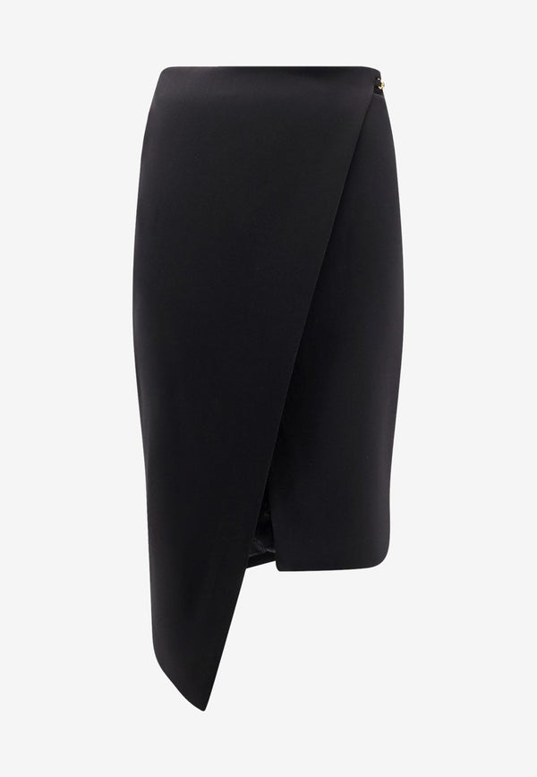 Elisabetta Franchi Asymmetrical Wrap Skirt Black GO13556E2110_Nera_29842642