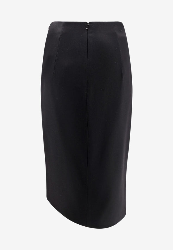 Elisabetta Franchi Asymmetrical Wrap Skirt Black GO13556E2110_Nera_29842642