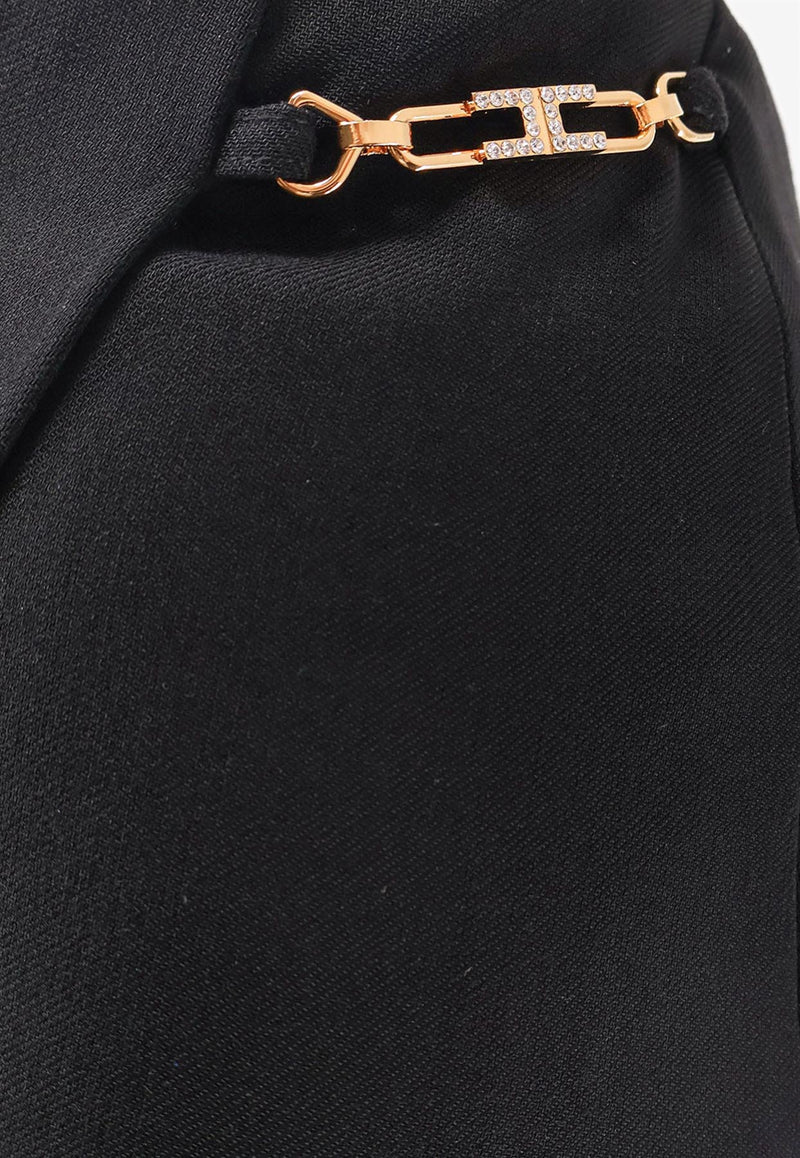 Elisabetta Franchi Asymmetrical Wrap Skirt Black GO13556E2110_Nera_29842642