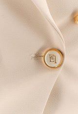 Elisabetta Franchi Double-Breasted Cropped Blazer Cream GI17456E2DZ9_Milk_29848750