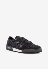 Fendi Match FF Jacquard and Suede Sneakers Gray 7E1688AQ6IF1R71_DK GREY+GRIG.NER+BIA_29852998