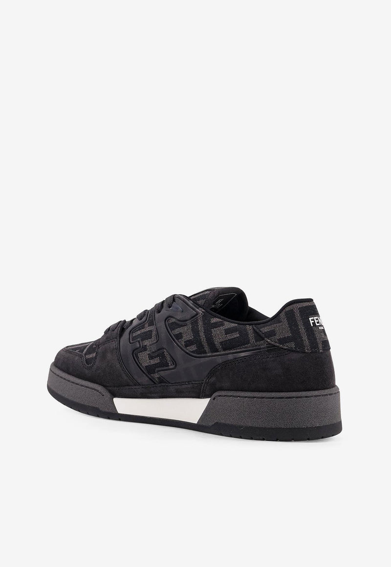 Fendi Match FF Jacquard and Suede Sneakers Gray 7E1688AQ6IF1R71_DK GREY+GRIG.NER+BIA_29852998