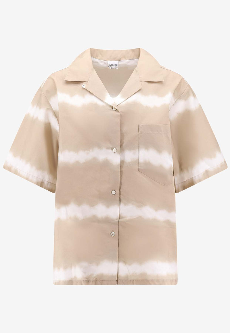 Aspesi Tie-Dye Short-Sleeved Shirt Beige G5401L137_10136_Beige_32772278