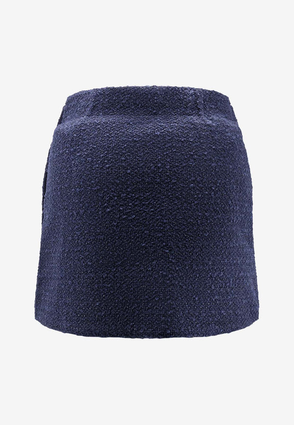 PINKO Tweed Mini Skirt Blue 105792A2VJG82_Blue_29848572
