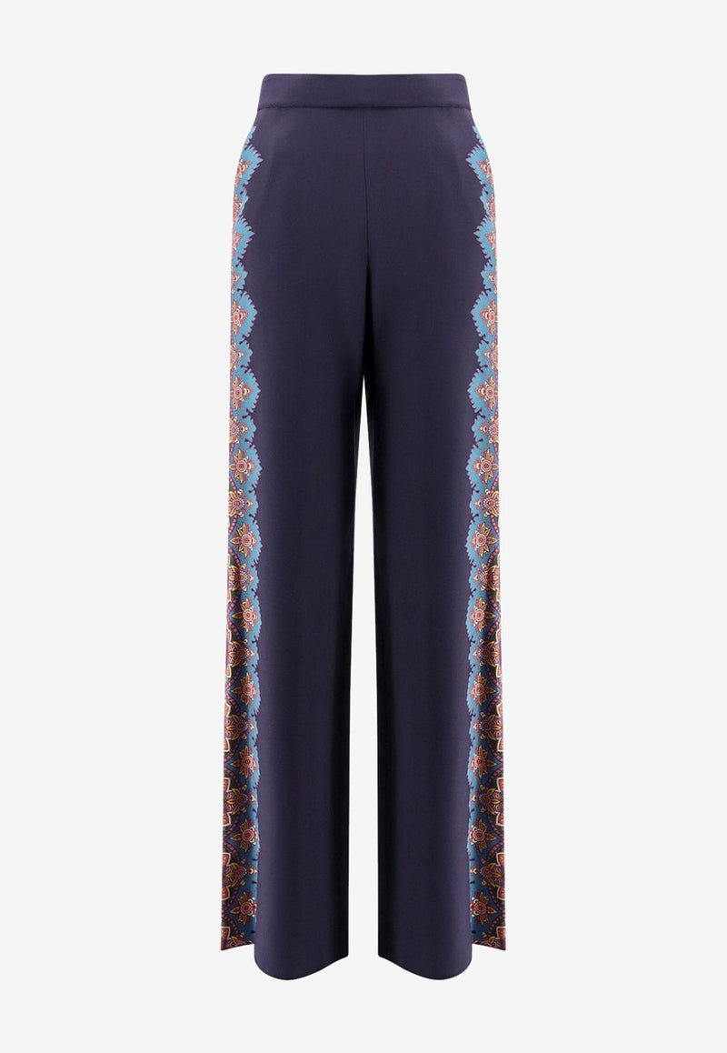 Etro Floral Print Silk Pants Blue WREA0014AKB34X0886_Blue_29842932
