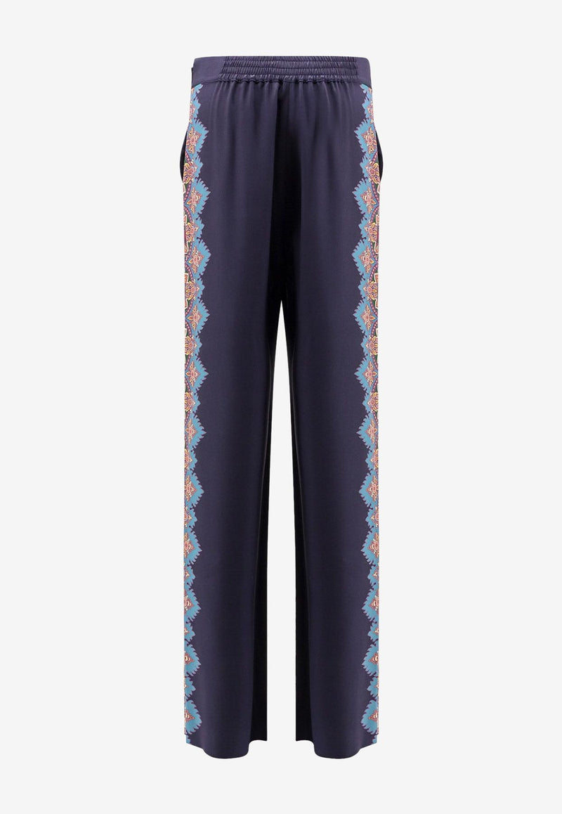 Etro Floral Print Silk Pants Blue WREA0014AKB34X0886_Blue_29842932