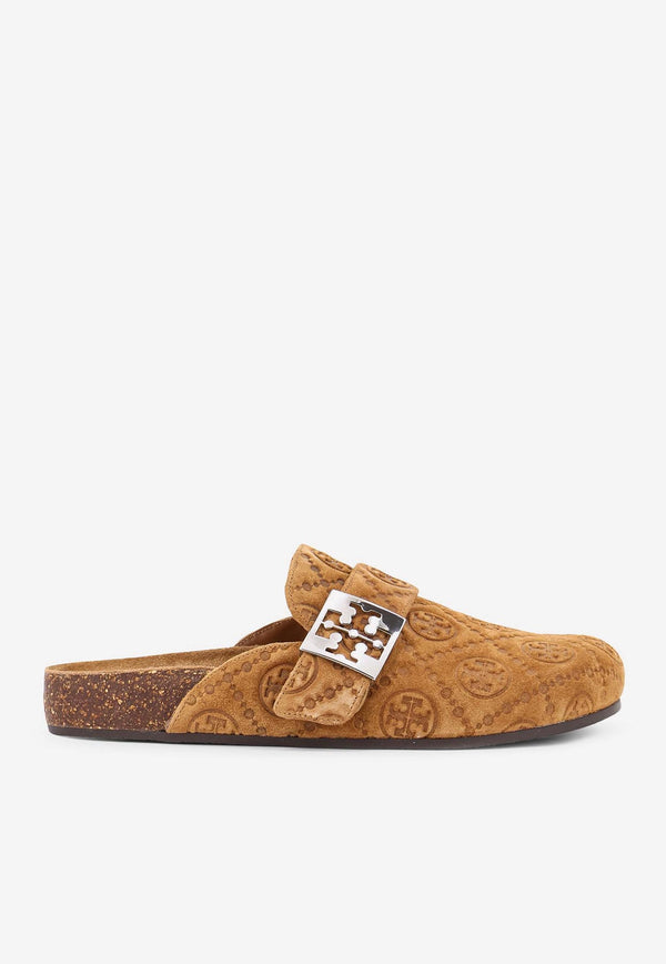 Tory Burch T Monogram Mellow Jacquard Flat Mules Brown 171150200_Golden brown/silver_29842271