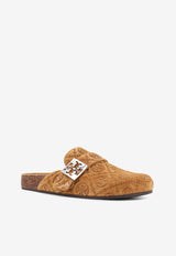 Tory Burch T Monogram Mellow Jacquard Flat Mules Brown 171150200_Golden brown/silver_29842271